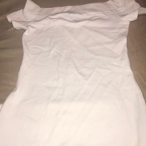 All white fitted dress